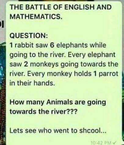 The Battle Of English And Mathematics!! Who Knows The Answer??